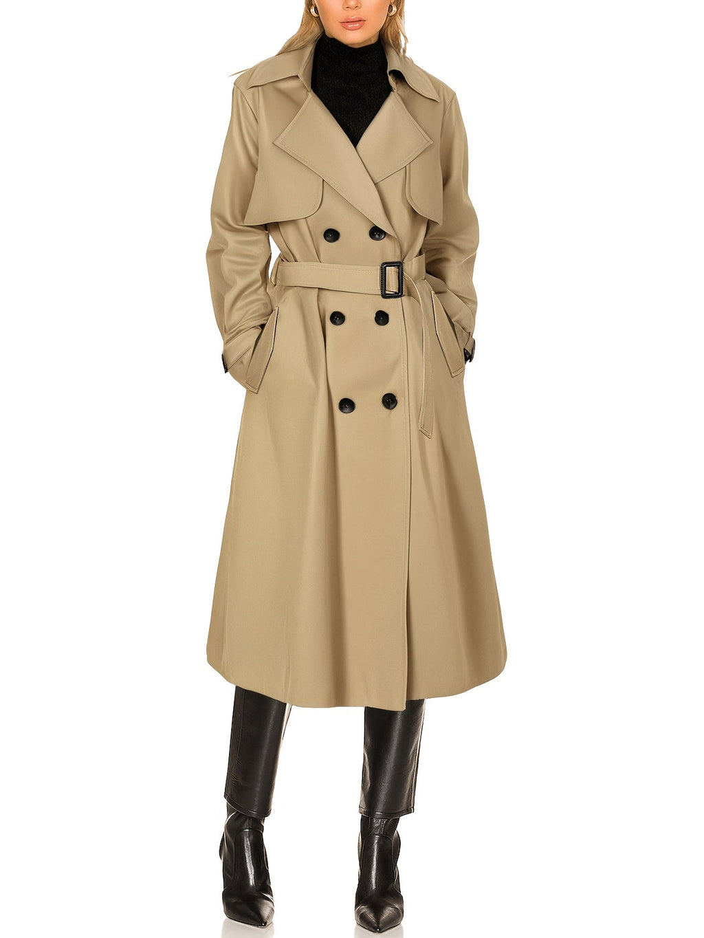 Longline Double-Breasted Trench