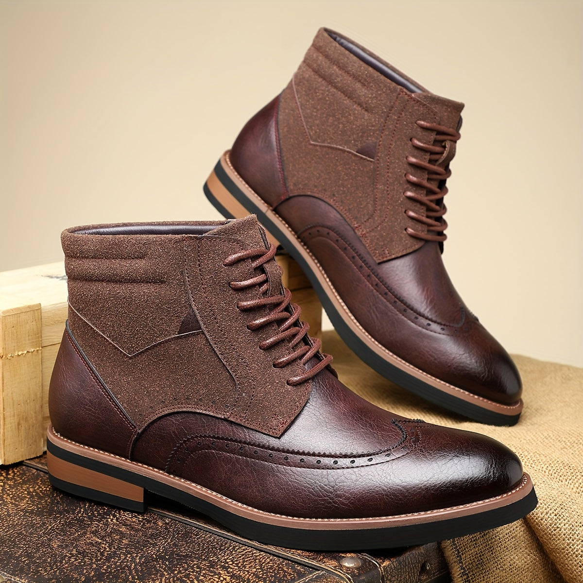 Classic Wingtip Ankle Boots