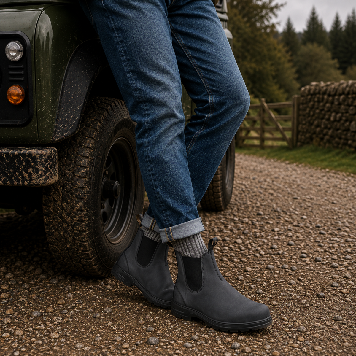 Slip-On Chelsea Boots with Padded Collar