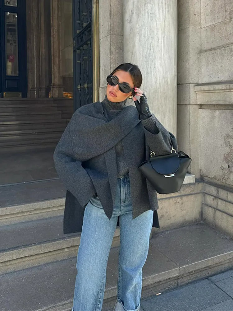 Draped Cape Coat