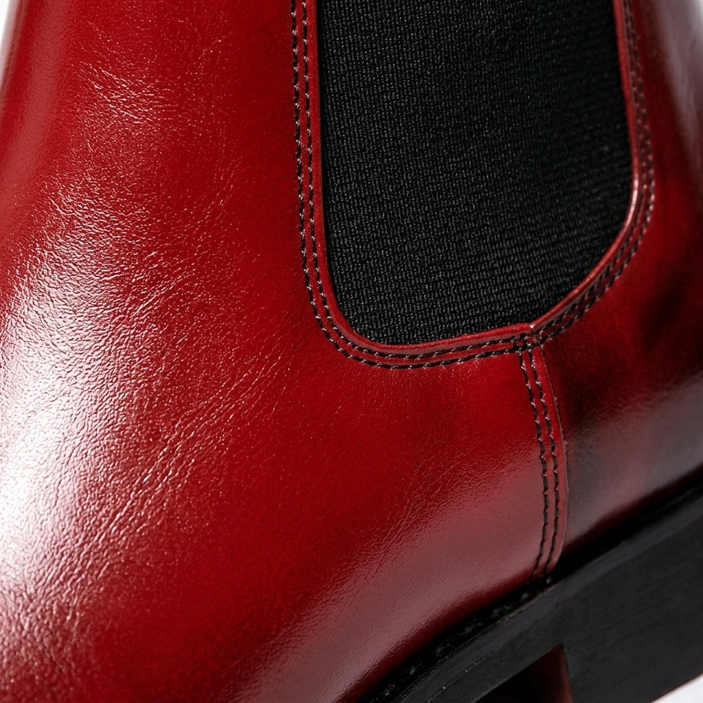 Cap Toe Faux Leather Chelsea Boots