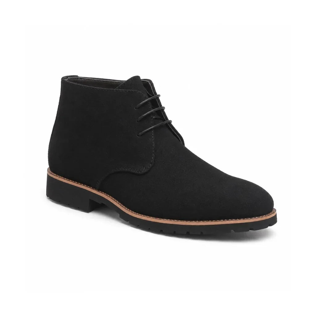 Suede Lace-Up Lug Sole Boots