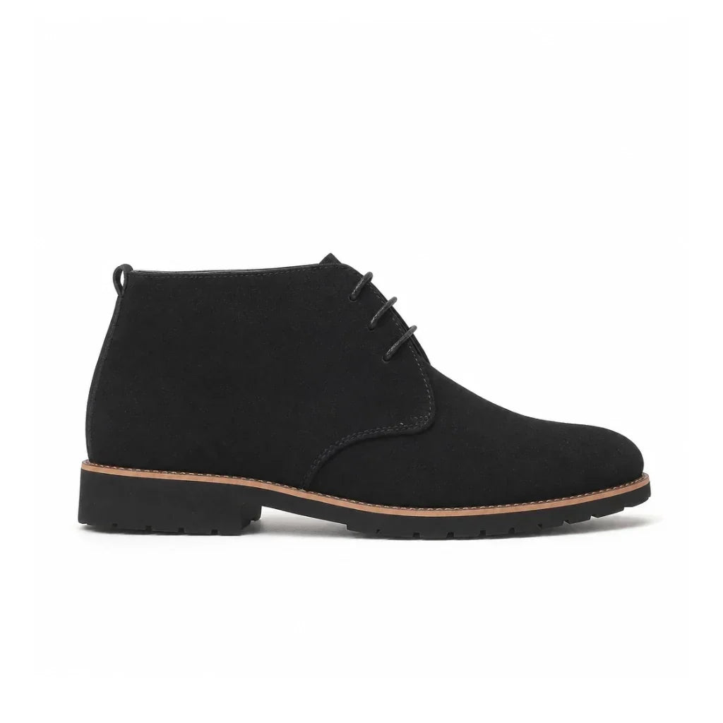 Suede Lace-Up Lug Sole Boots