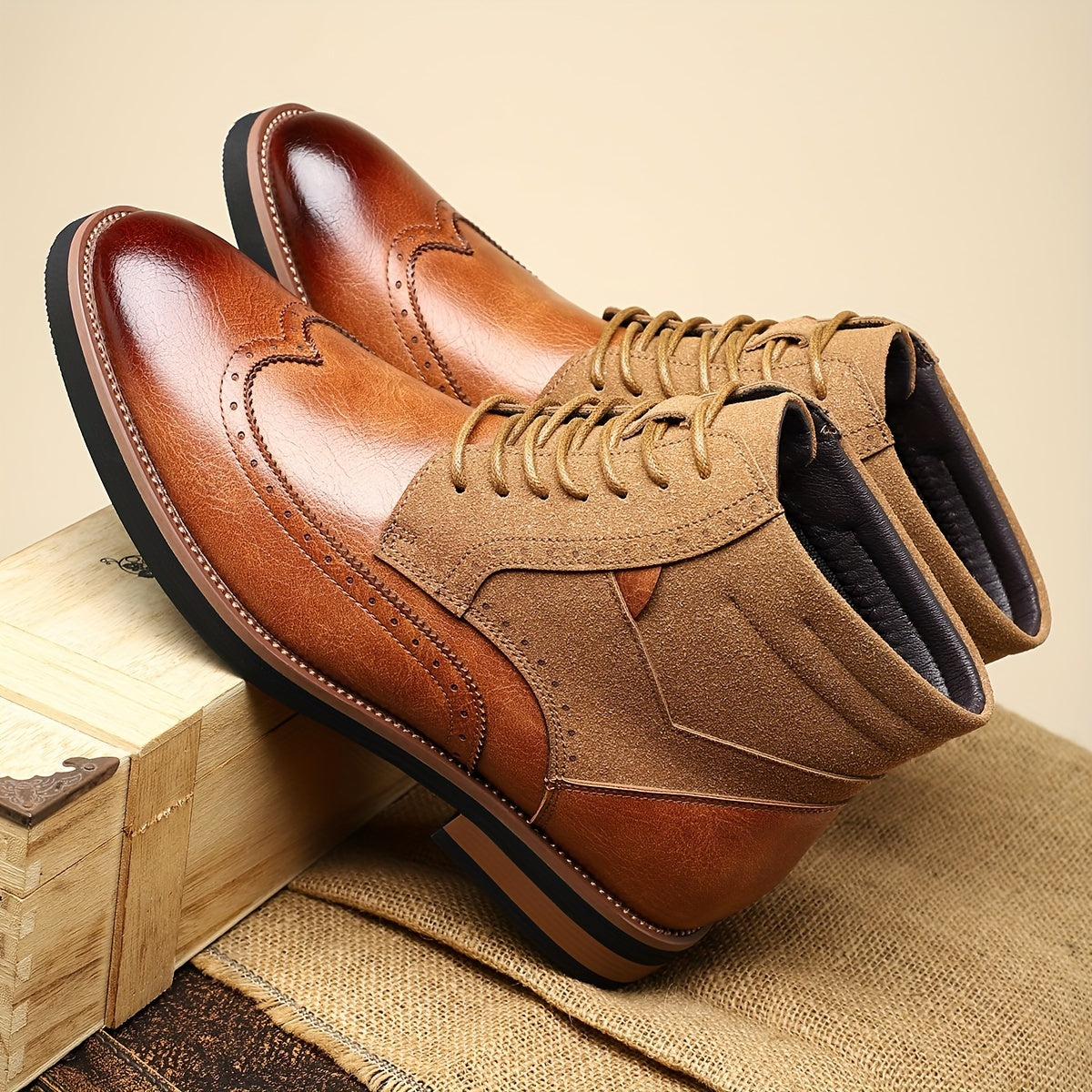 Classic Wingtip Ankle Boots