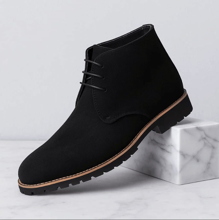 Lace-Up Suede Boots