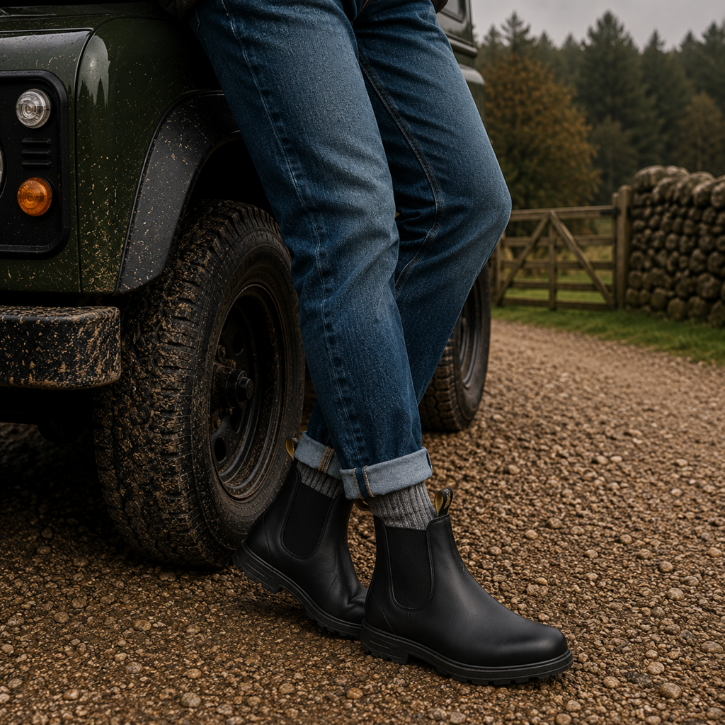 Slip-On Chelsea Boots with Padded Collar