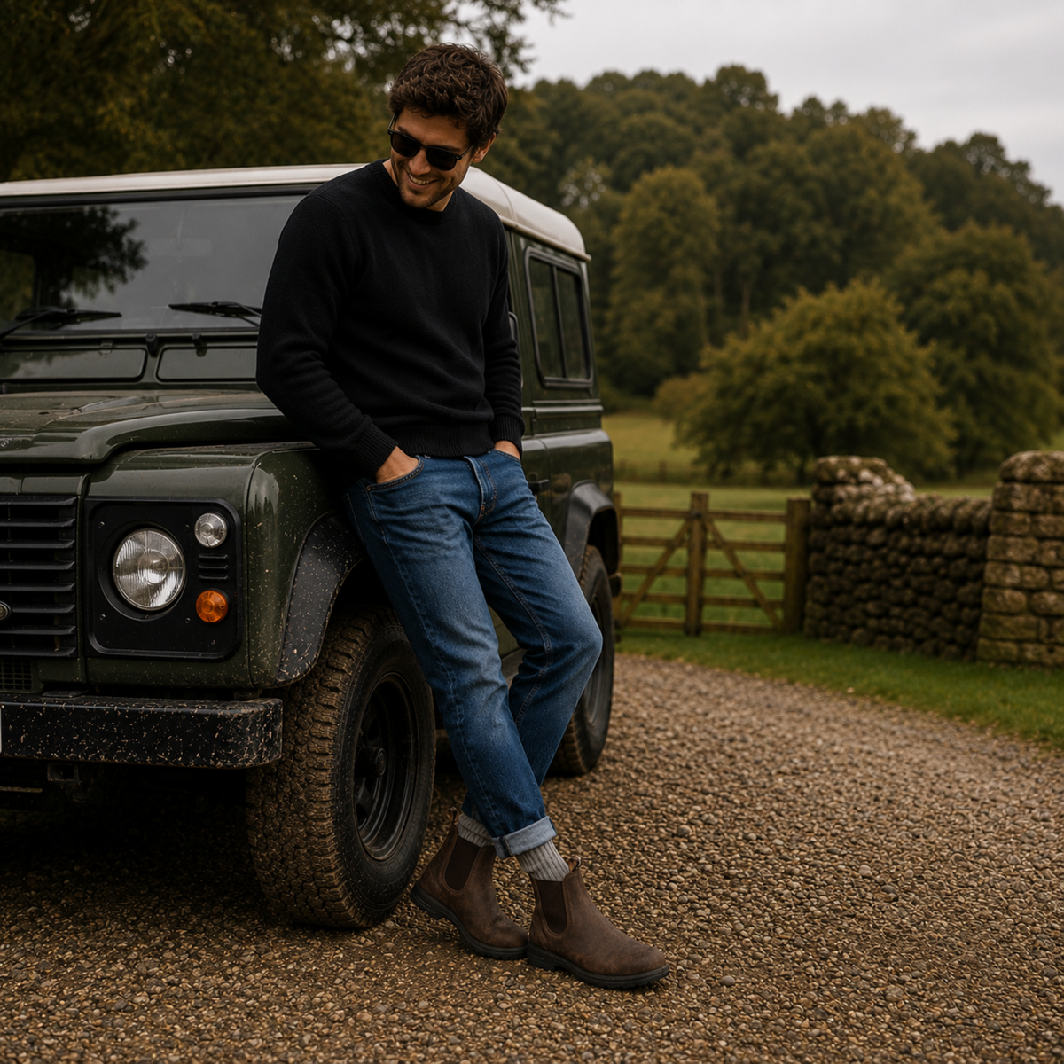 Slip-On Chelsea Boots with Padded Collar