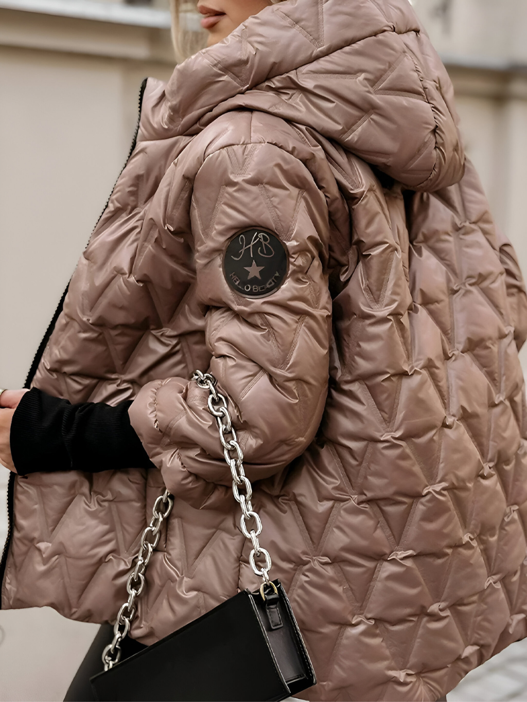 Quilted Winter Coat with Hood