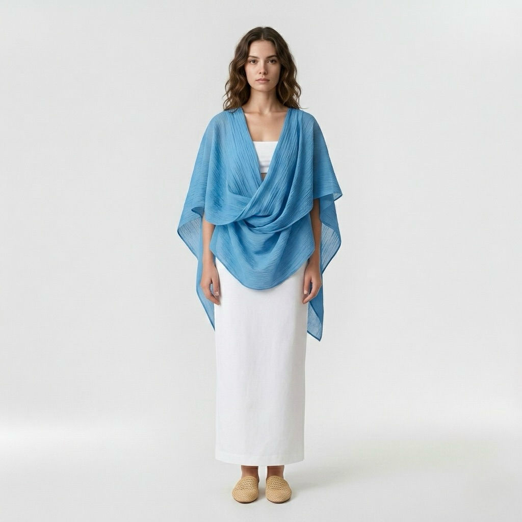 Poncho Overlay Blouse