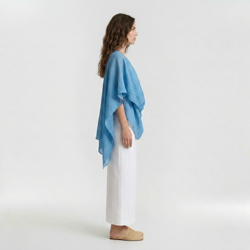 Poncho Overlay Blouse