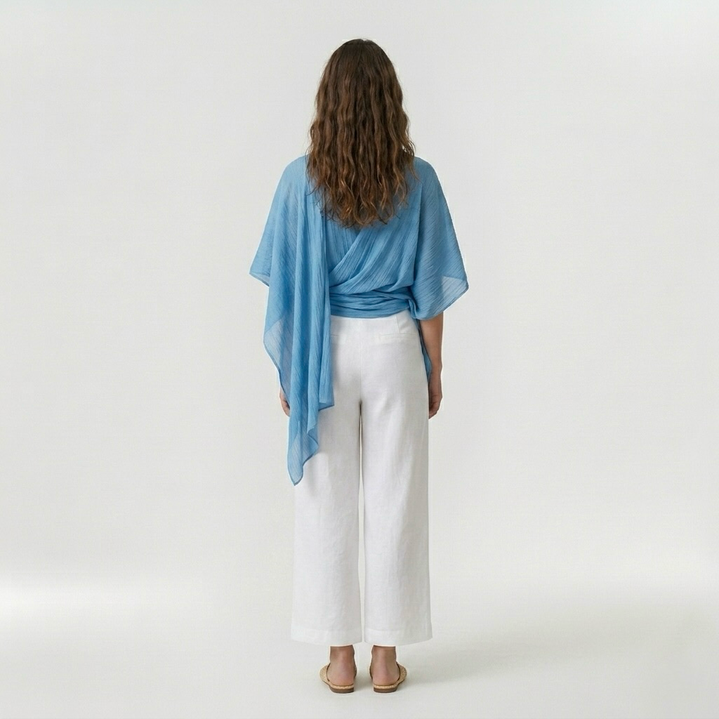 Poncho Overlay Blouse