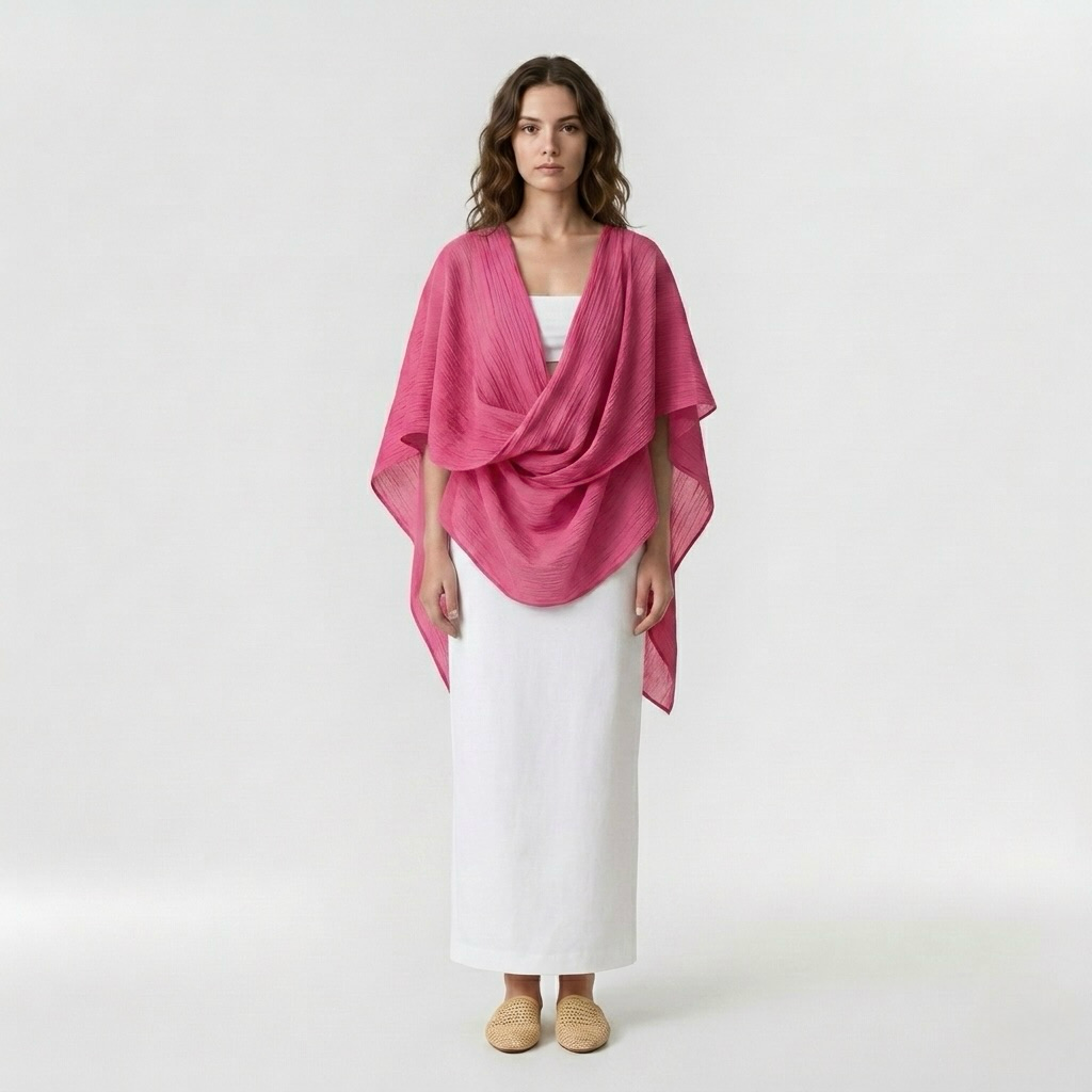 Poncho Overlay Blouse