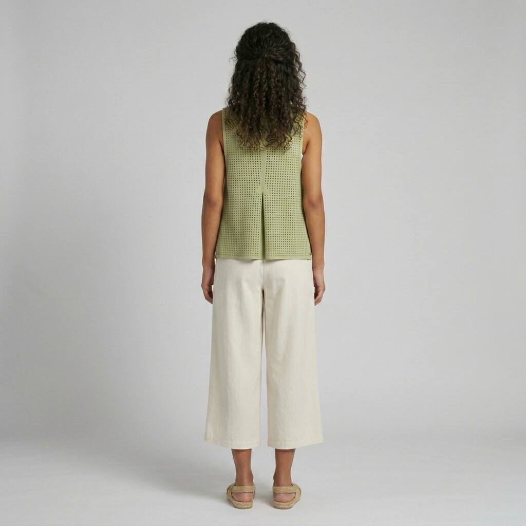 Cutout Waterfall Vest