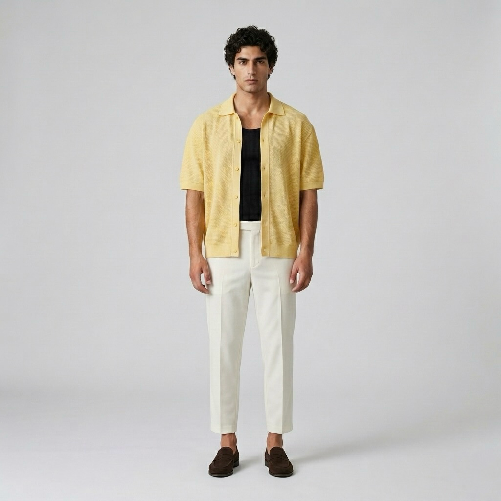 Textured Camp Shirt