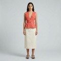 Zip Peplum Vest