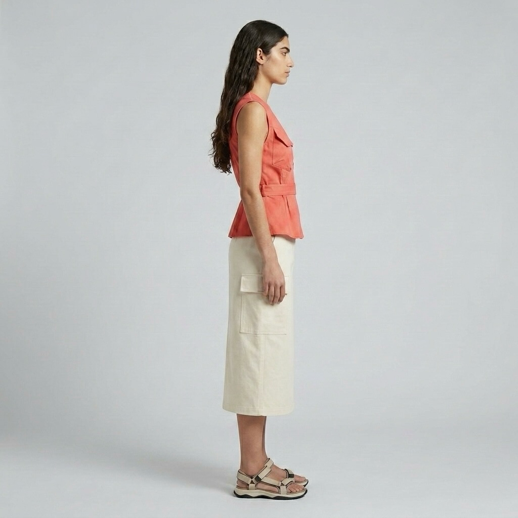 Zip Peplum Vest