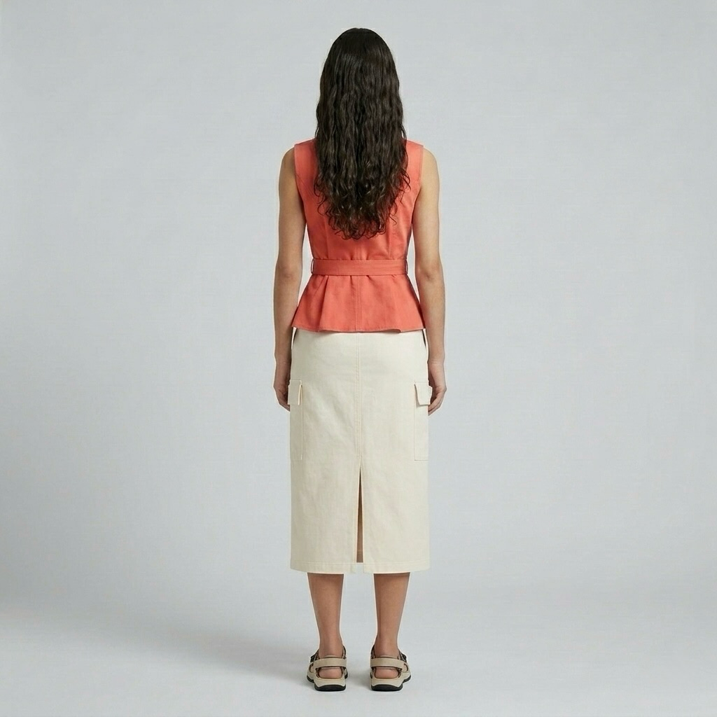 Zip Peplum Vest