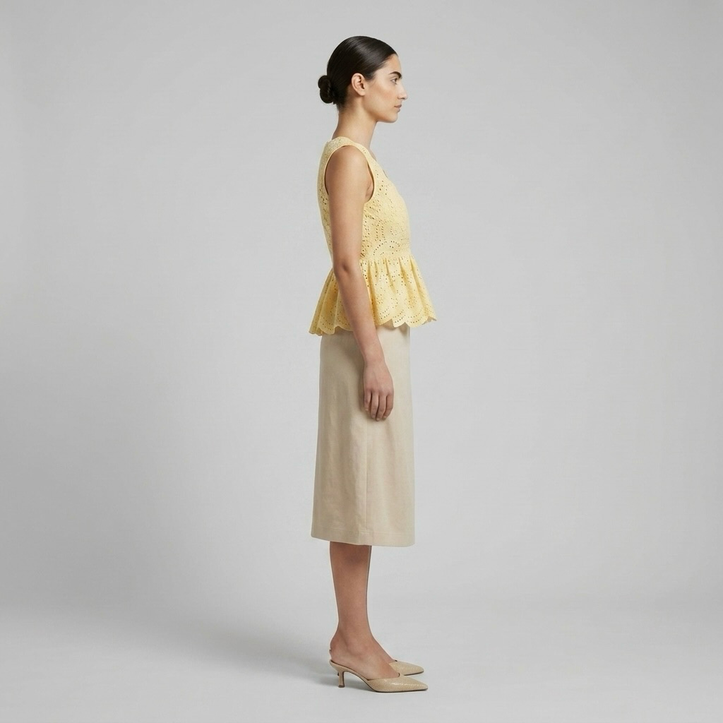 Scalloped Eyelet Blouse