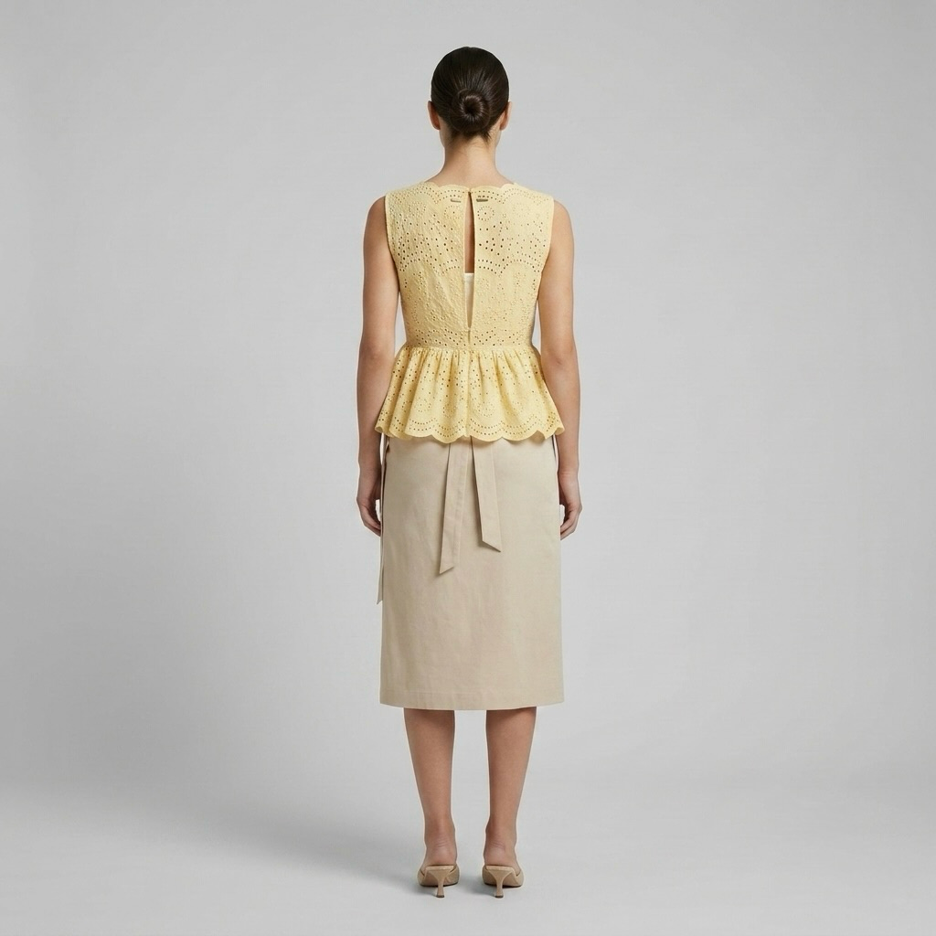 Scalloped Eyelet Blouse