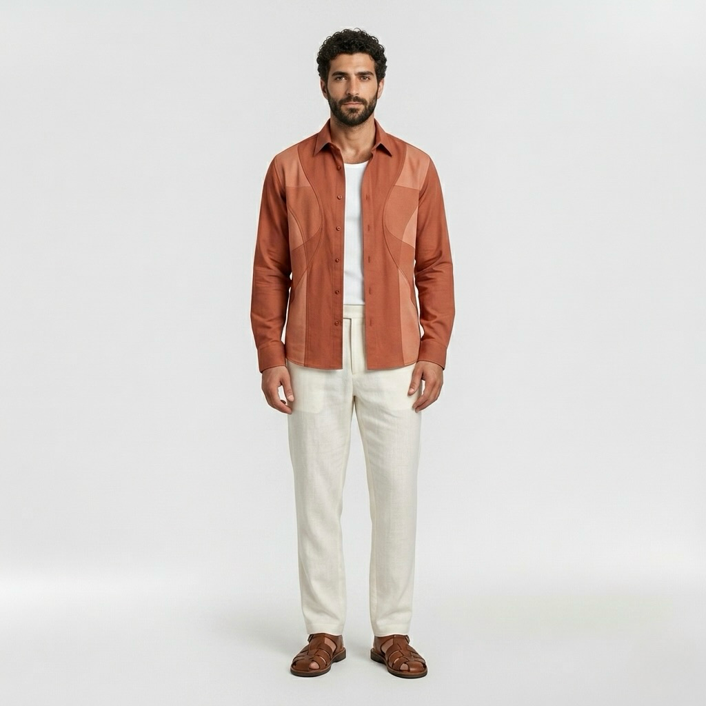 Panelled Casual Shirt