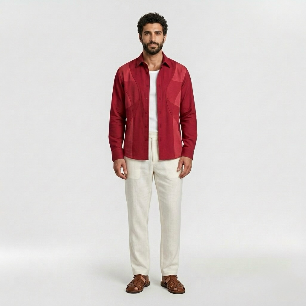 Panelled Casual Shirt