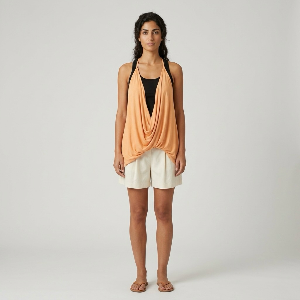 Draped Halter Blouse