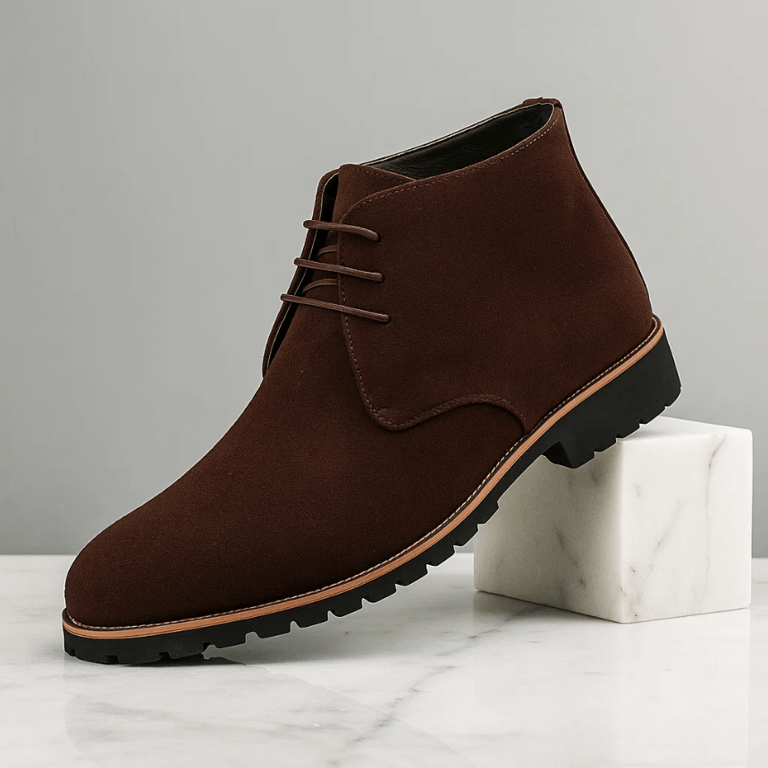 Lace-Up Suede Boots