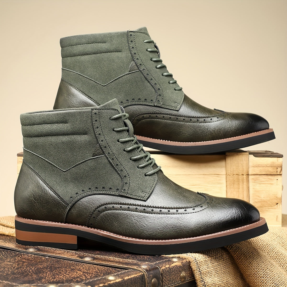 Classic Wingtip Ankle Boots
