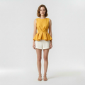 Sculpted Peplum Blouse