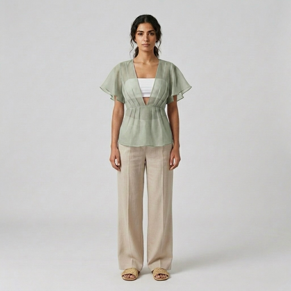 Sheer Flutter Blouse