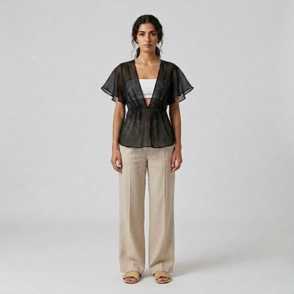 Sheer Flutter Blouse