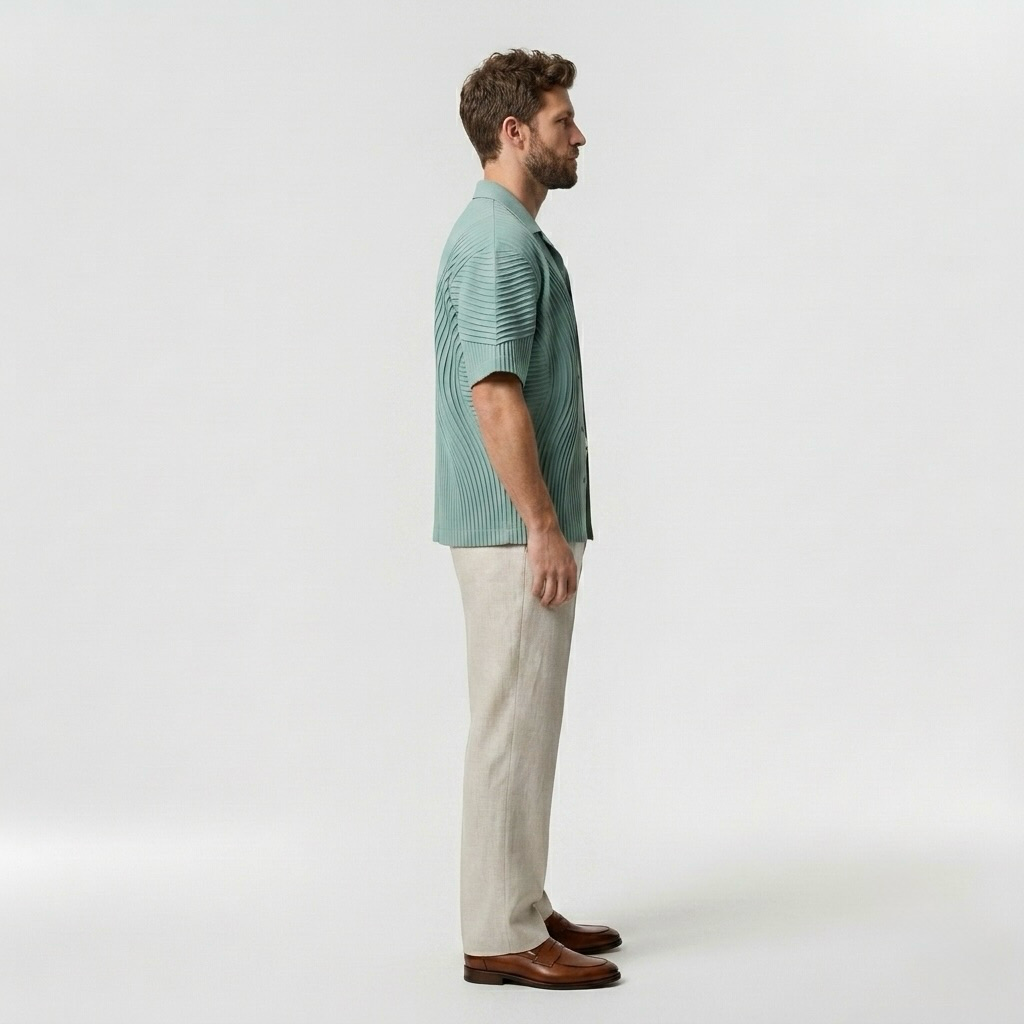 Contour-Pleat Shirt