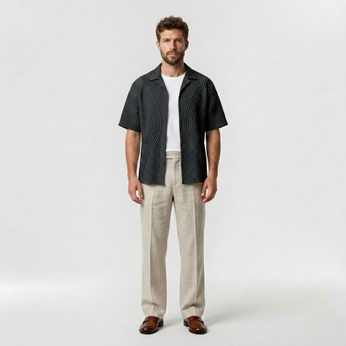 Contour-Pleat Shirt
