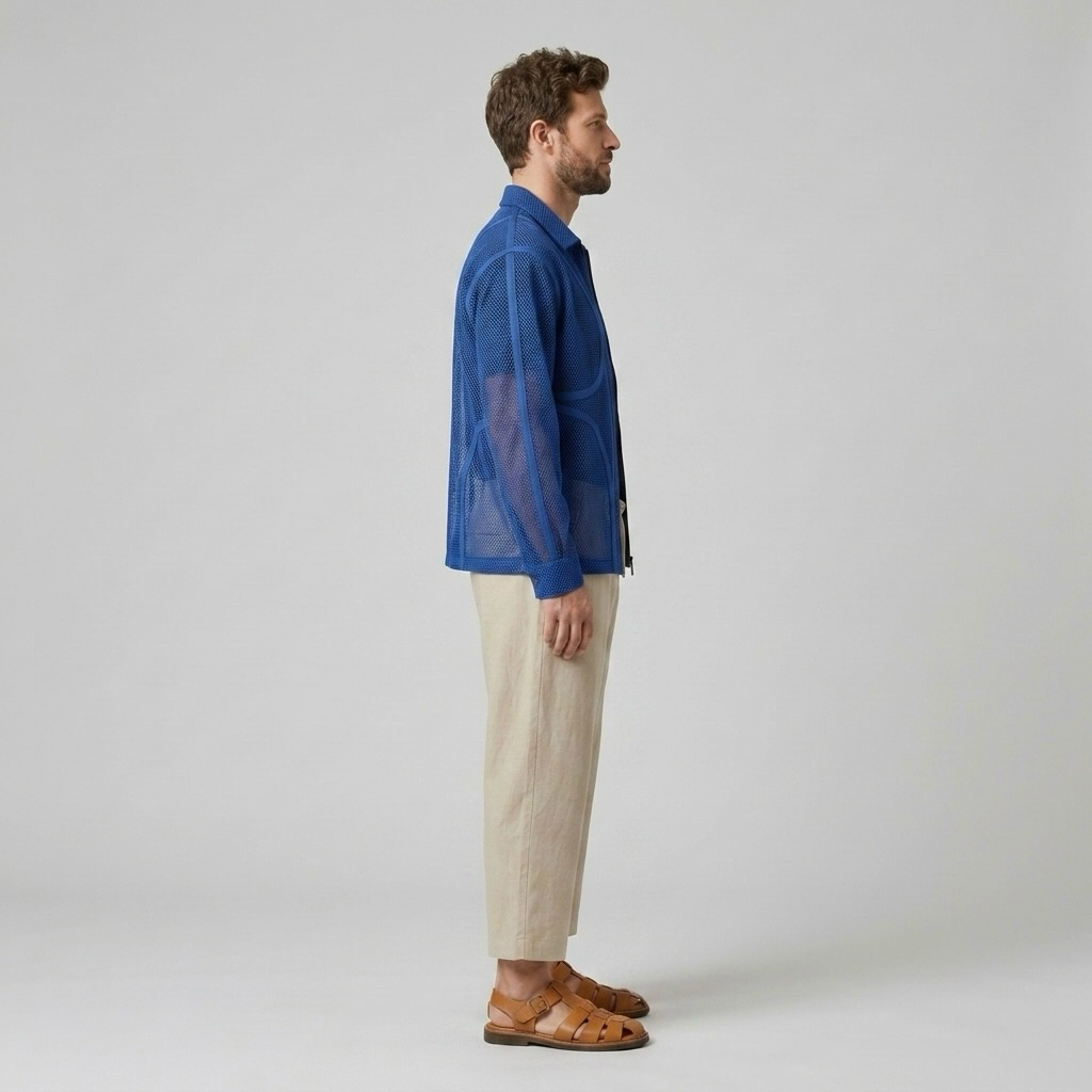 Mesh Overshirt Jacket