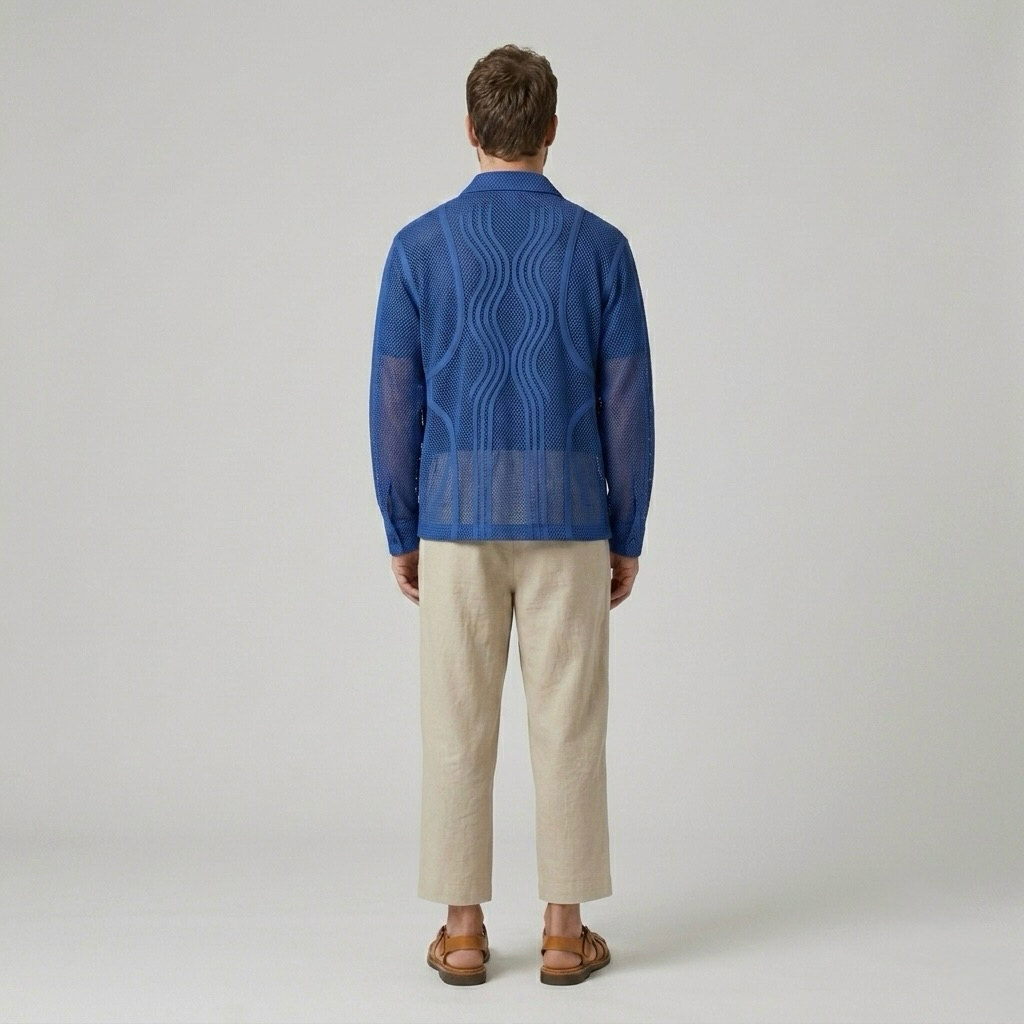 Mesh Overshirt Jacket