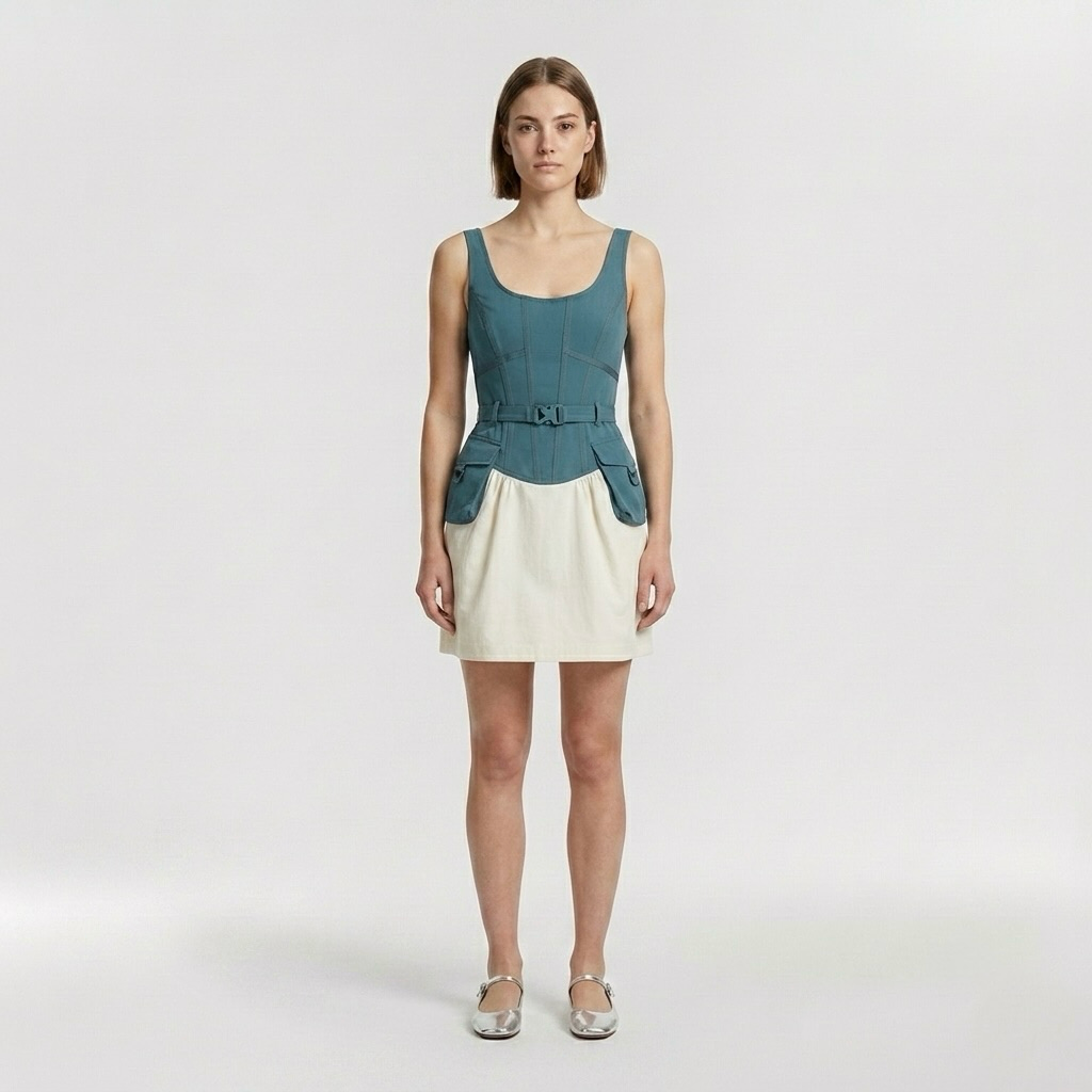 Utility Flare Mini Dress