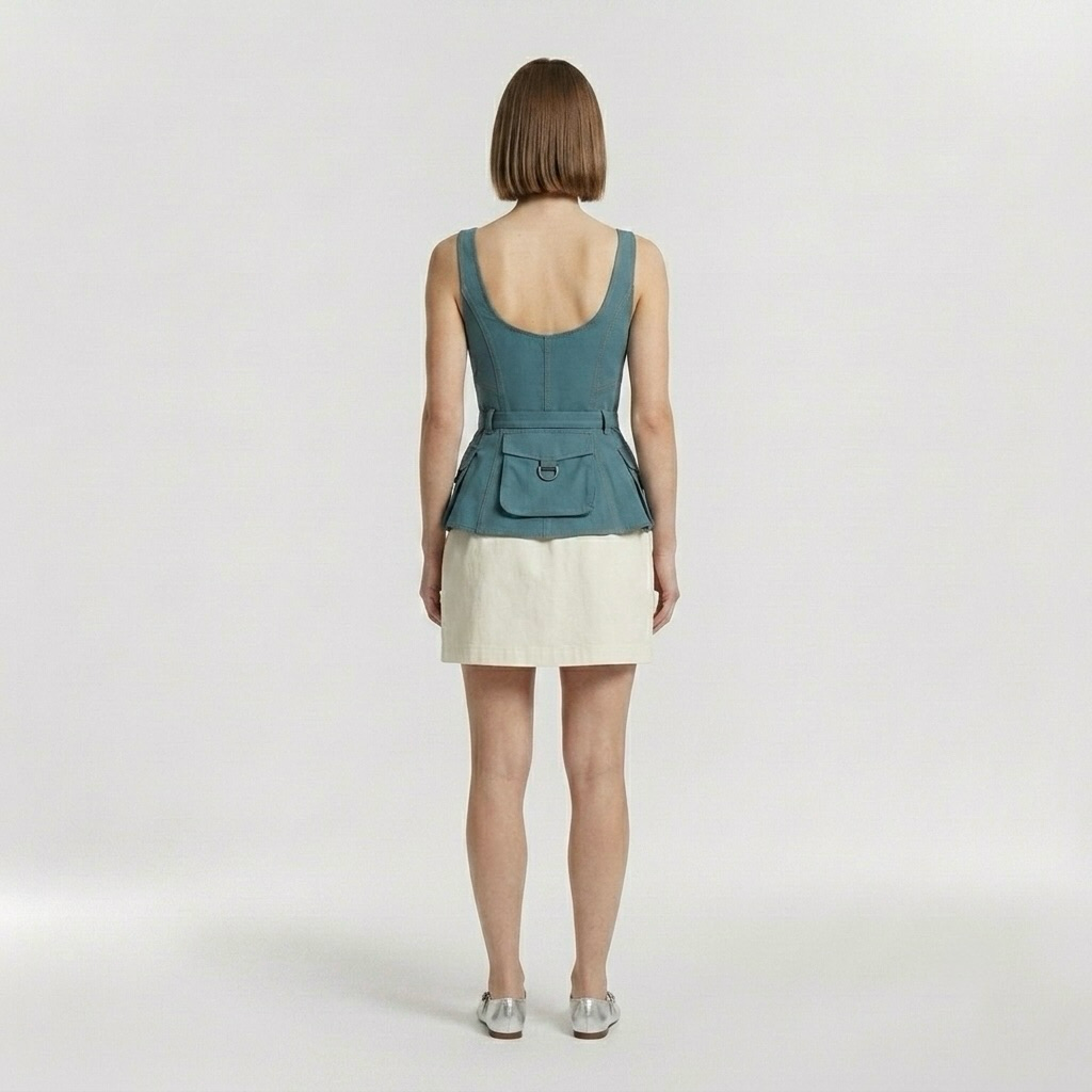 Utility Flare Mini Dress