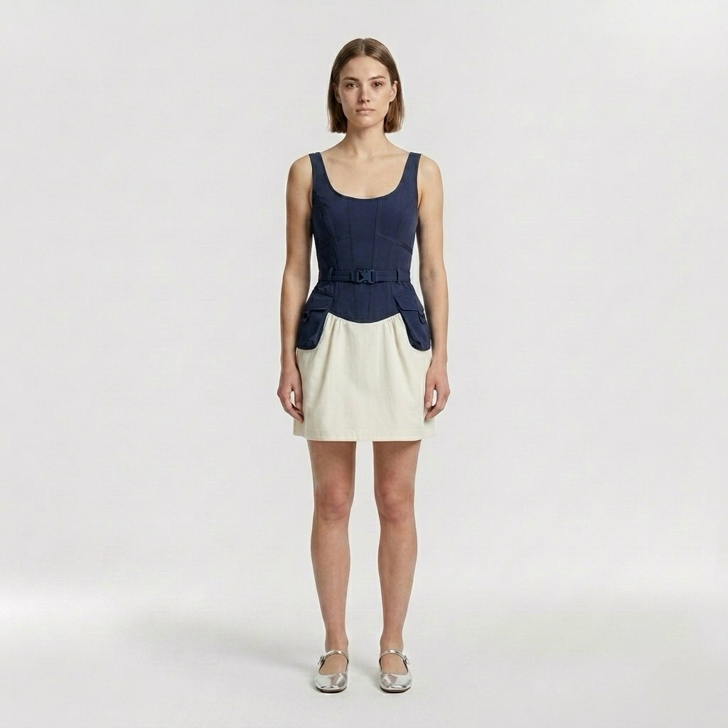 Utility Flare Mini Dress