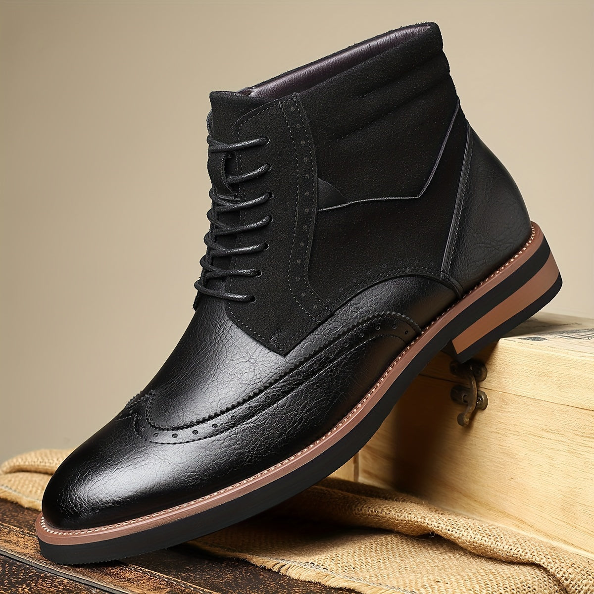 Classic Wingtip Ankle Boots