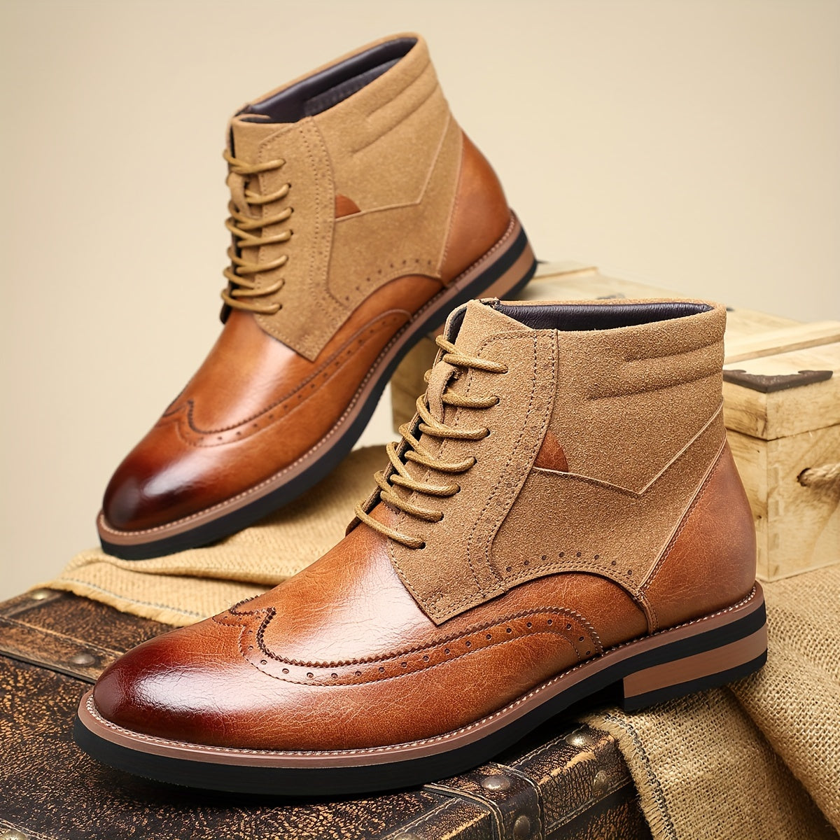 Classic Wingtip Ankle Boots