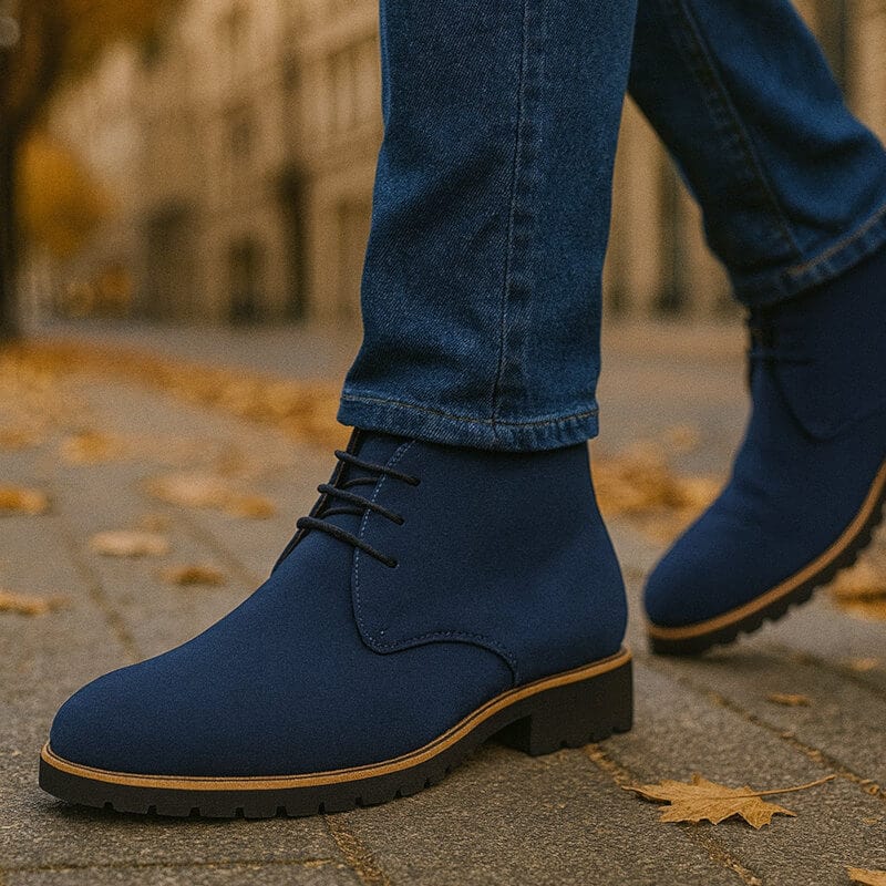 Lace-Up Suede Boots