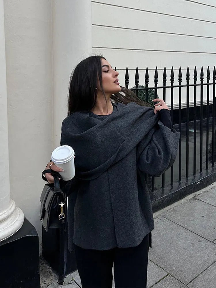 Draped Cape Coat