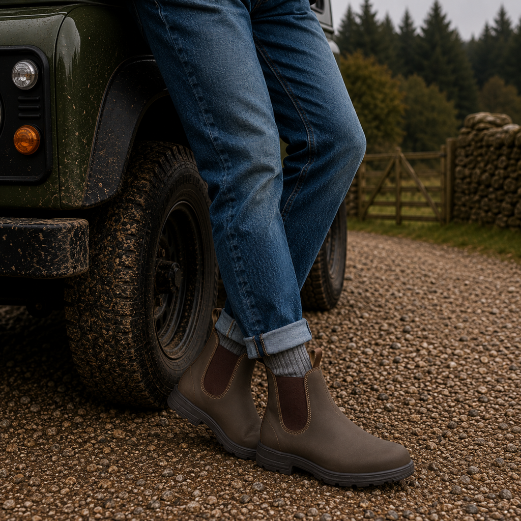 Slip-On Chelsea Boots with Padded Collar