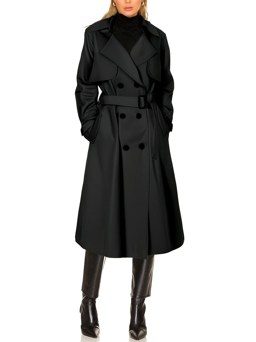 Longline Double-Breasted Trench