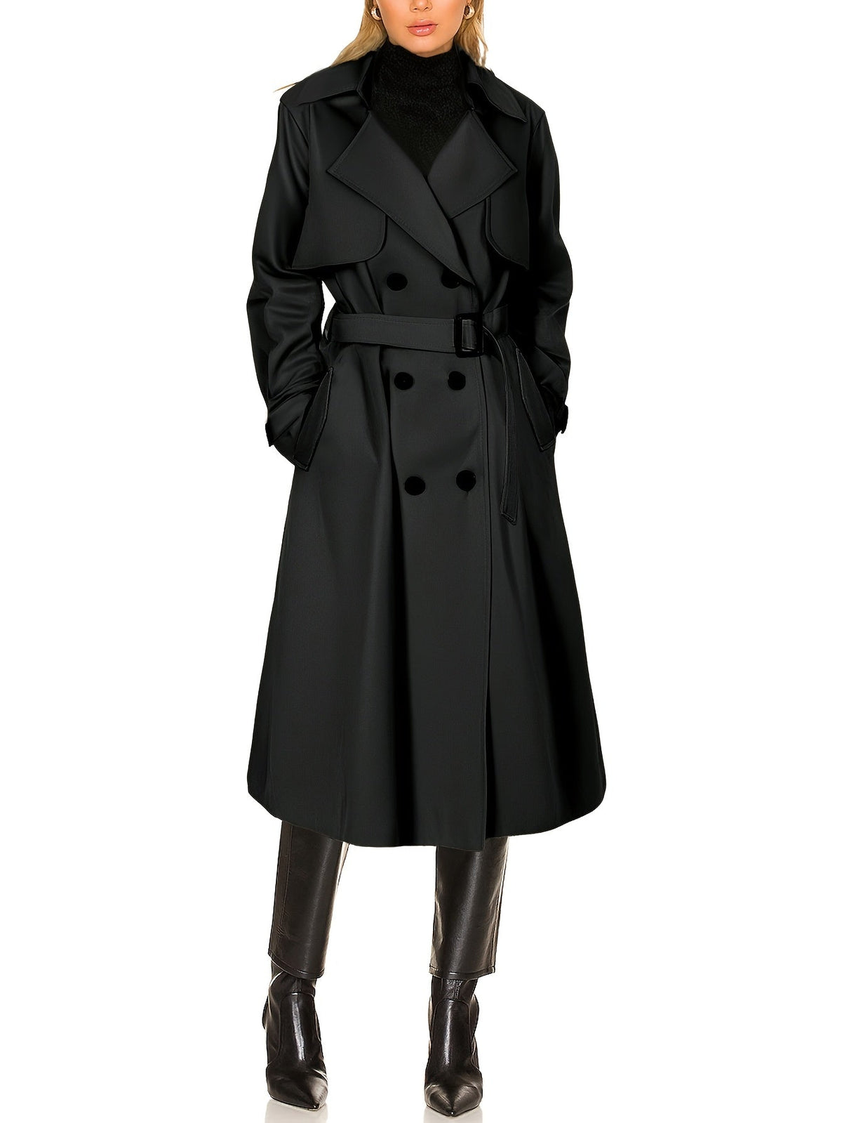 Longline Double-Breasted Trench