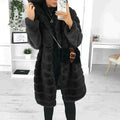Button-Down Faux Fur Coat
