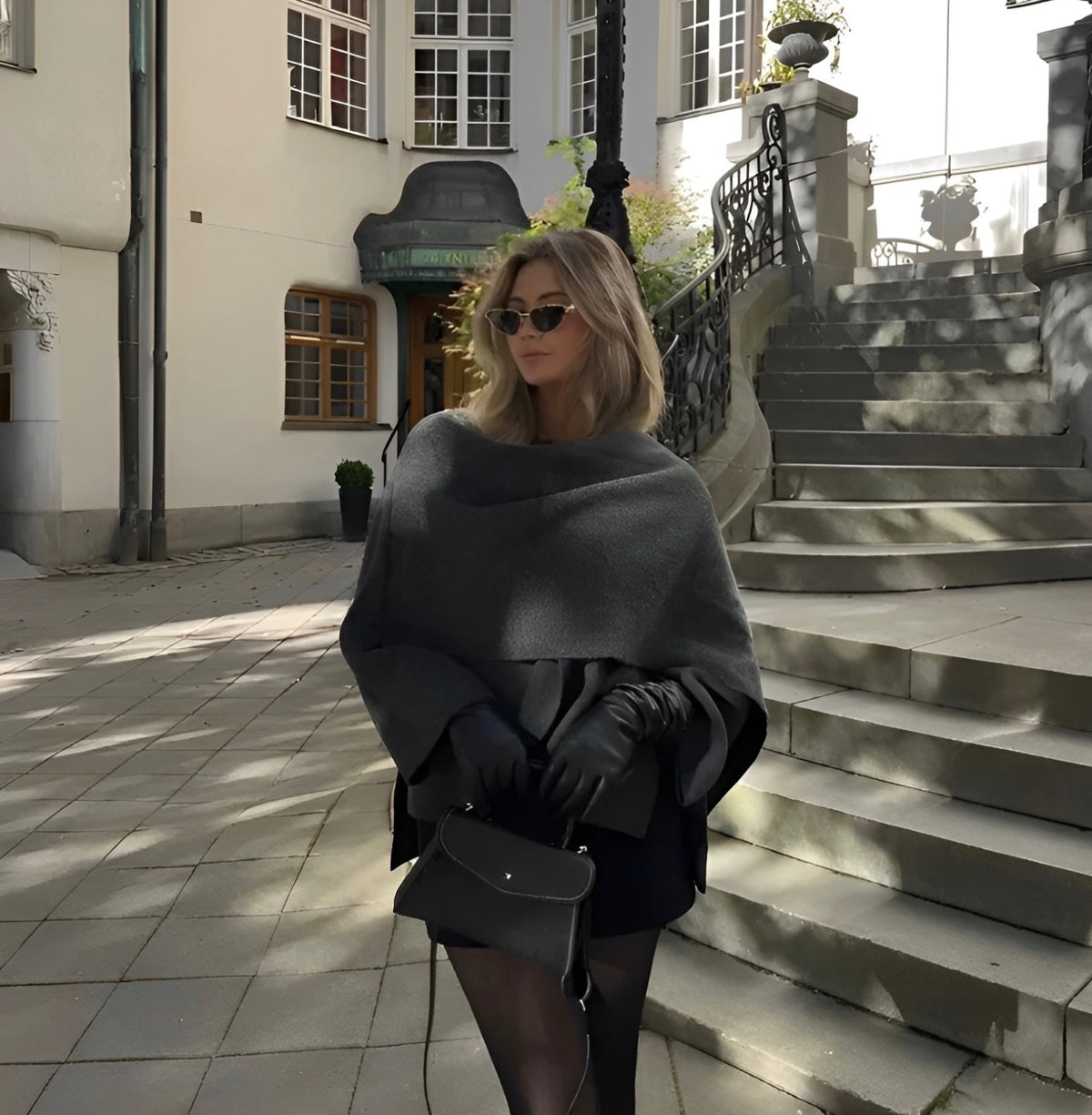 Draped Cape Coat