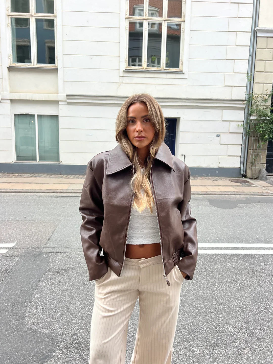 Faux Leather Jacket