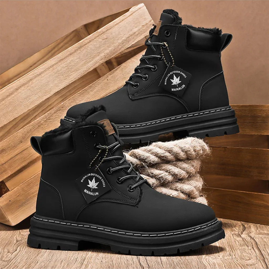 Fur-Lined Insulated Snow Boots