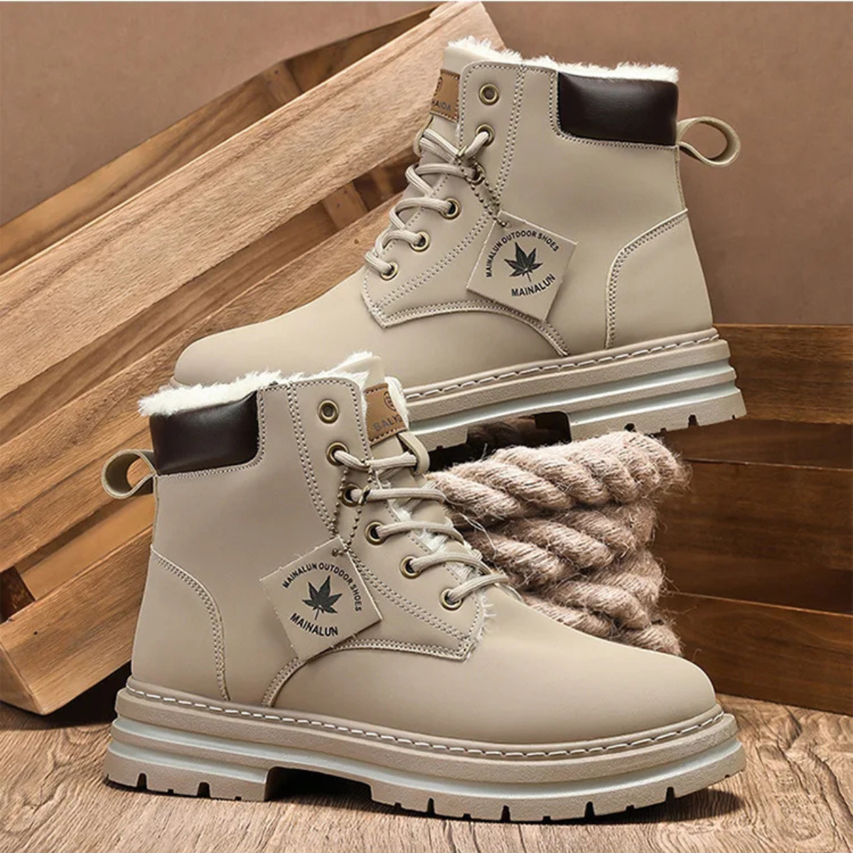 Fur-Lined Insulated Snow Boots